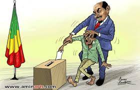 Cartoonist depiction of Ethiopian election